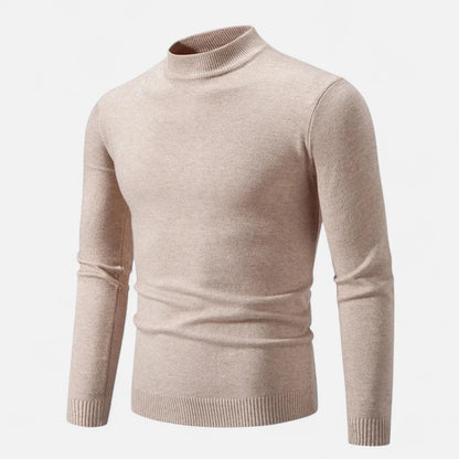 Velclairemode | Pull Homme à Col Semi-Montant – Maille Oversize, Col Élastiqué, Chaleur et Confort Décontracté