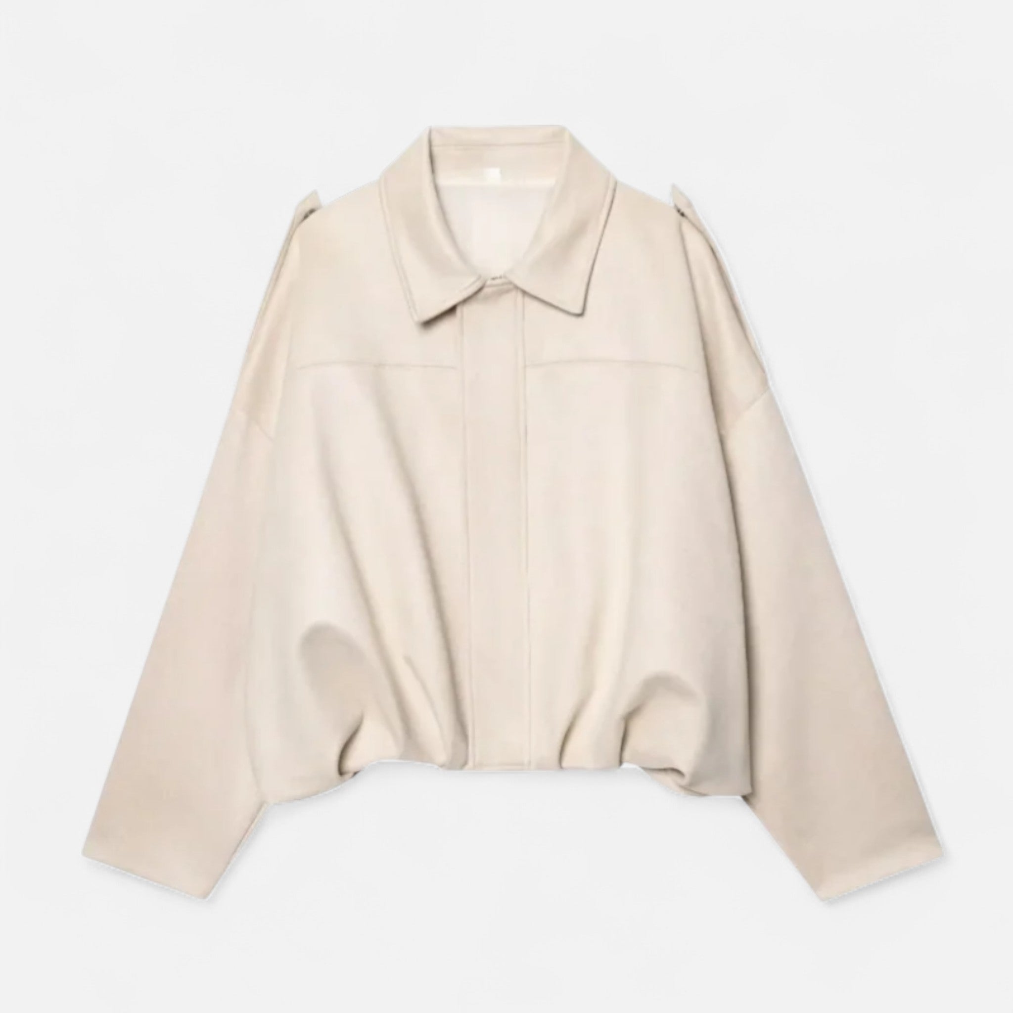 Velclairemode | Blouson Bomber Femme Oversize en Suédine – Volume Décontracté & Texture Luxueuse