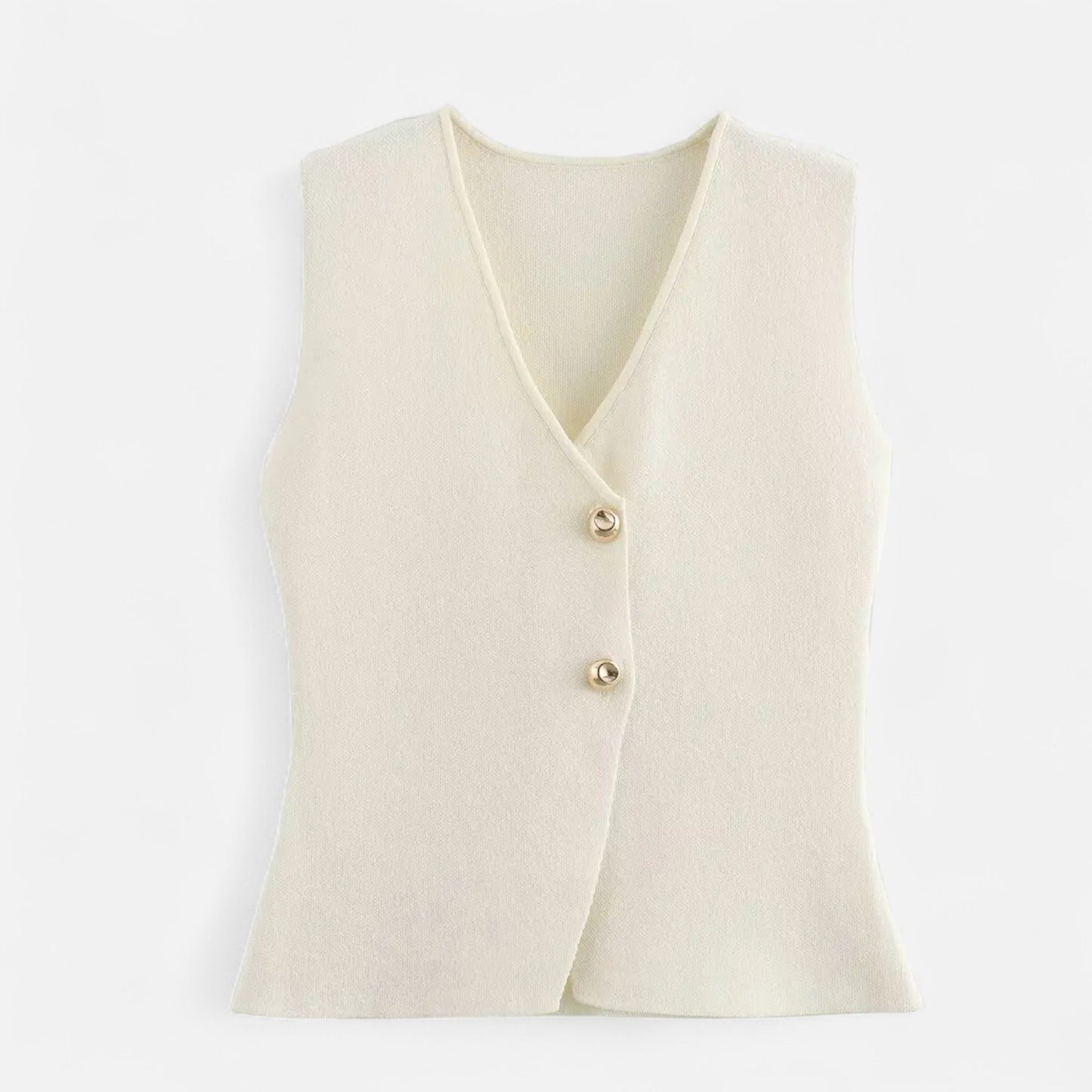 Velclairemode | Ensemble Femme Maille Fine – Débardeur Col V Sans Manches & Jupe Ajustée, Élégance Sculptée