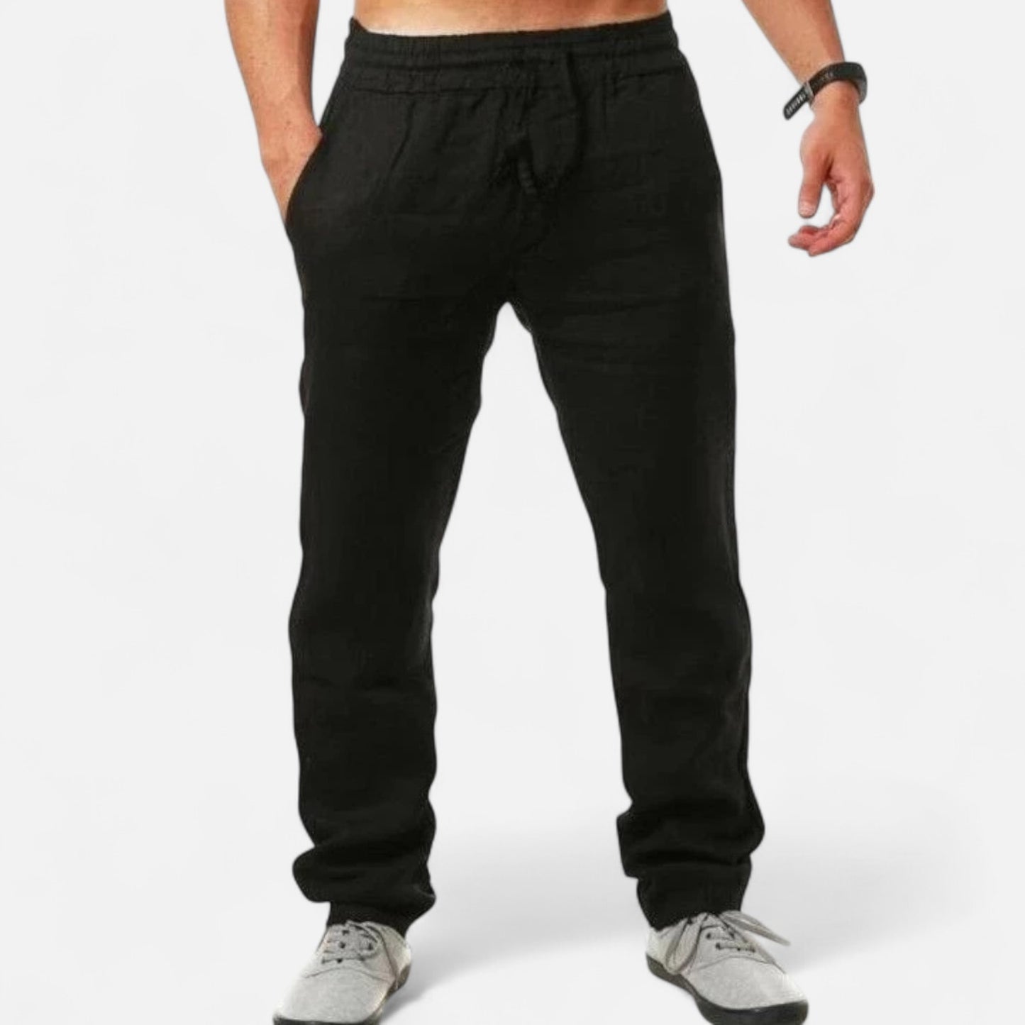 Velclairemode | Pantalon coton‑lin souple coupe heritage