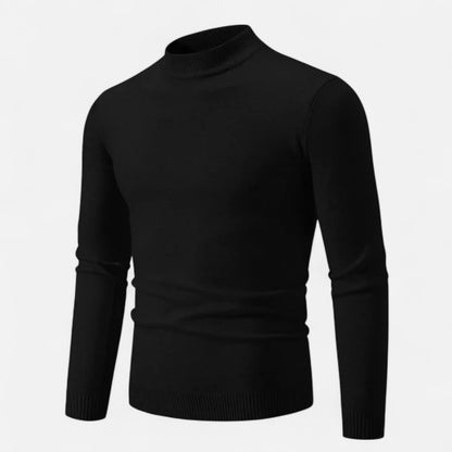 Velclairemode | Pull Homme à Col Semi-Montant – Maille Oversize, Col Élastiqué, Chaleur et Confort Décontracté
