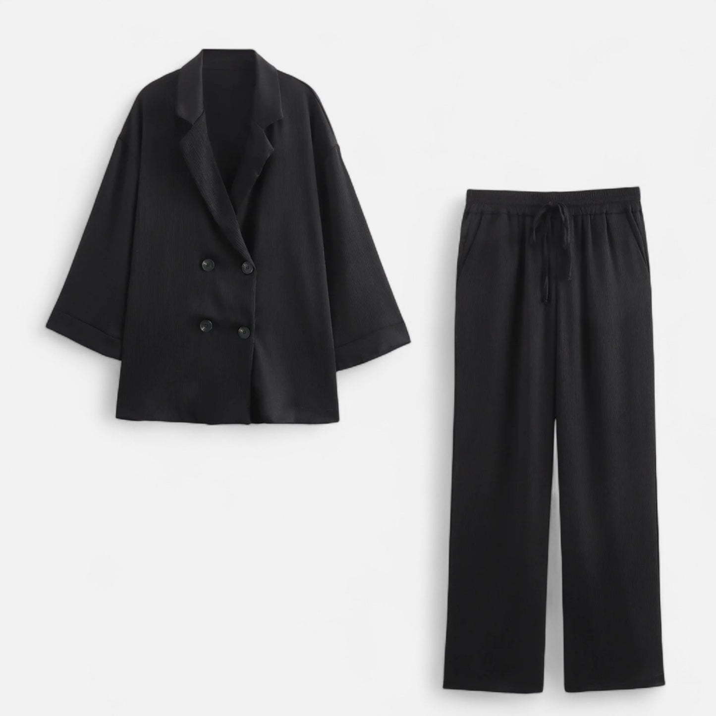 Velclairemode | Ensemble Décontracté Femme – Veste Légère & Pantalon Coordonné, Élégance Relaxée