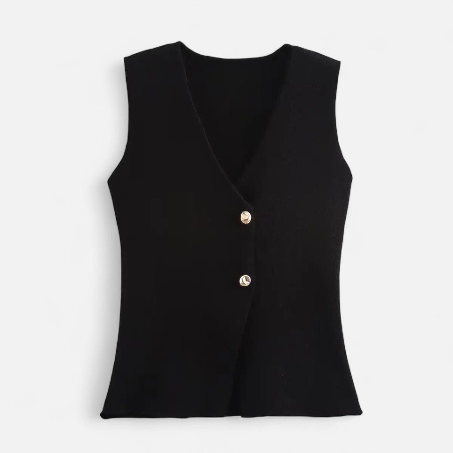 Velclairemode | Ensemble Femme Maille Fine – Débardeur Col V Sans Manches & Jupe Ajustée, Élégance Sculptée