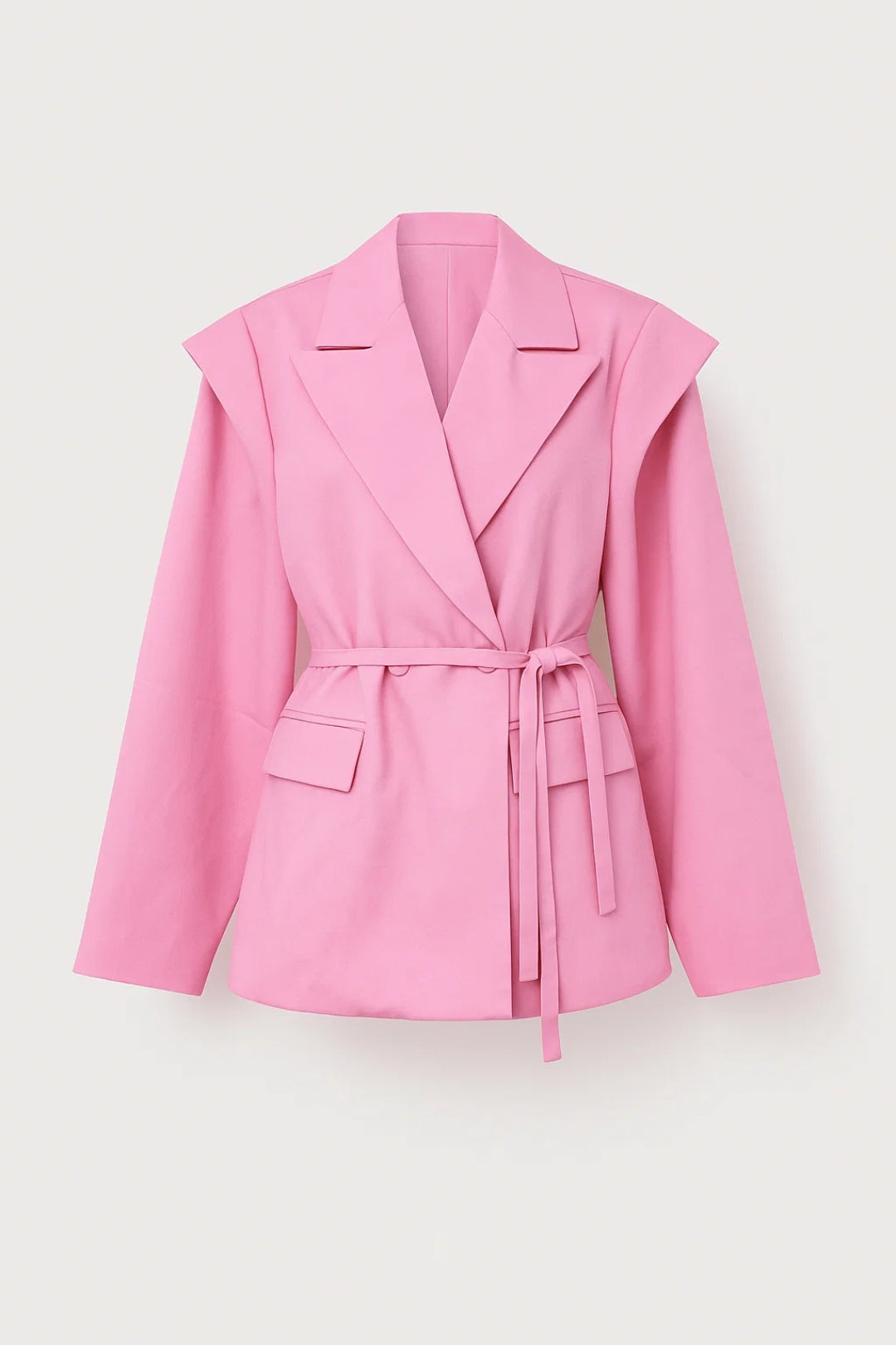 Femme Blazer Bureau Cintré Ceinturé Revers Structuré Élégant Professionnel