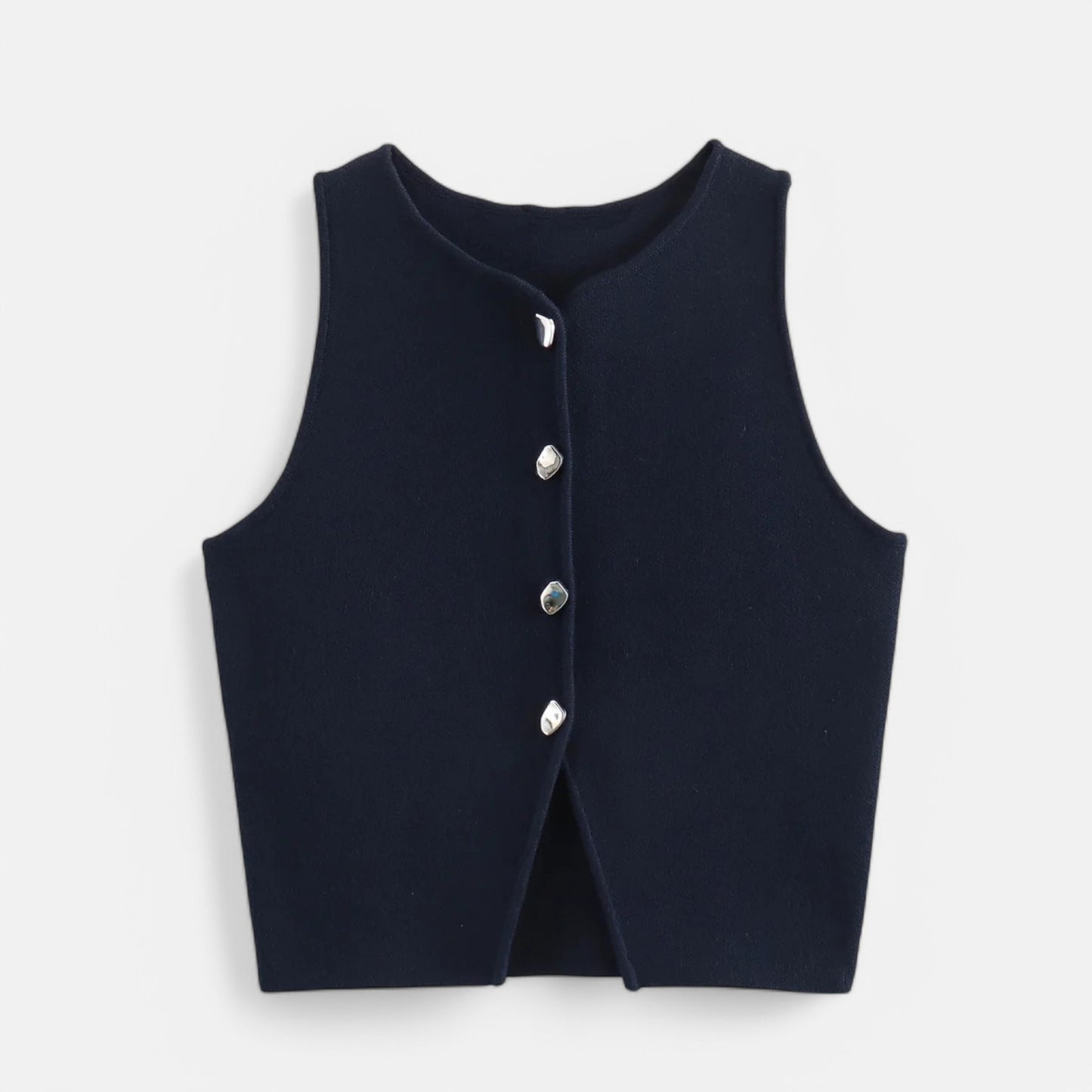 Velclairemode | Haut Court en Tricot à Boutons – Esprit Streetwear, Douceur Estivale