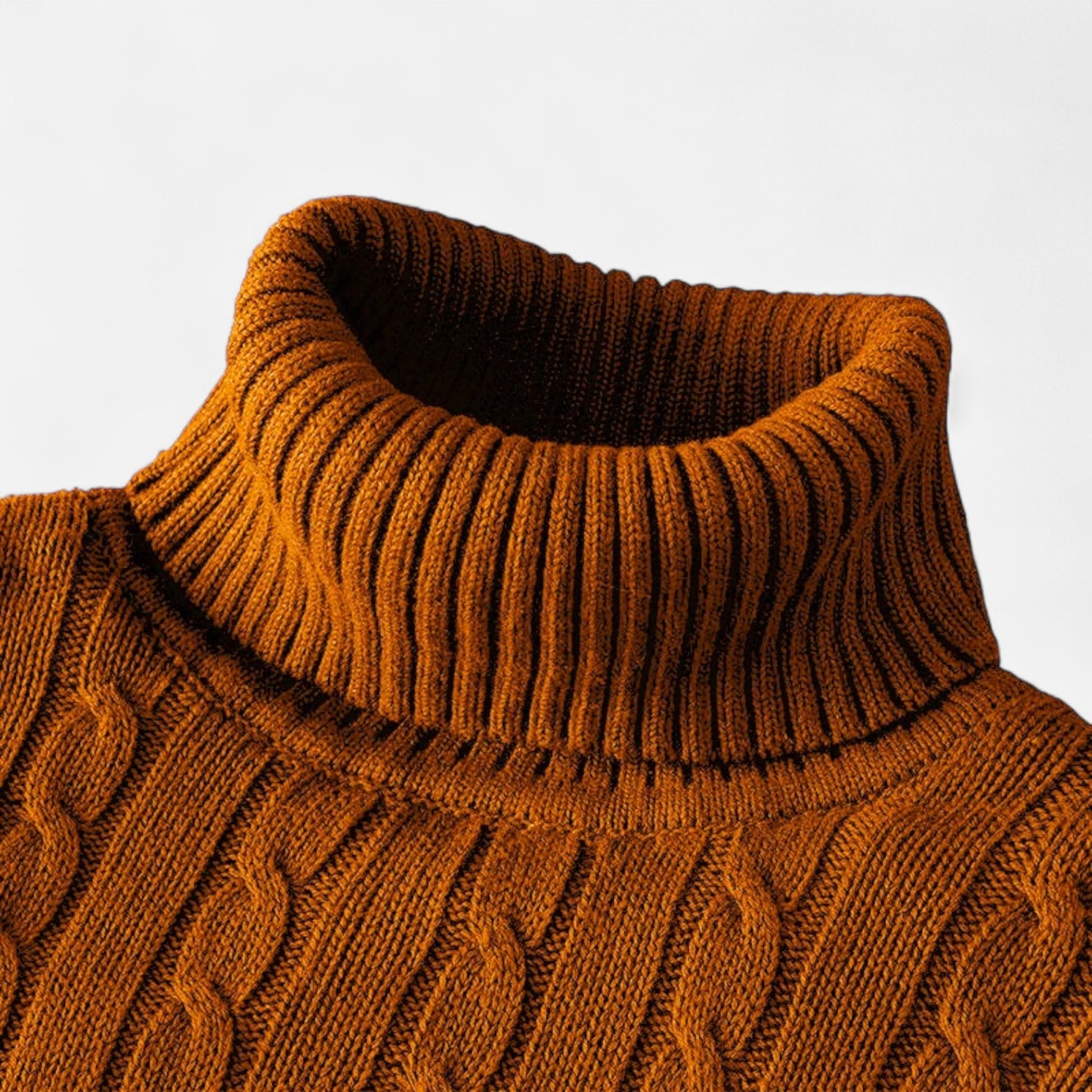 Velclairemode | Pull Col Roulé Homme Décontracté – Maille Laine Tricotée, Chaleur et Confort Assurés