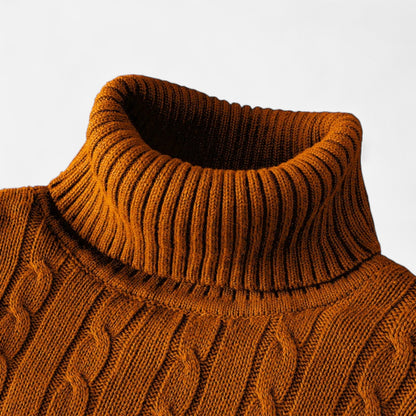 Velclairemode | Pull Col Roulé Homme Décontracté – Maille Laine Tricotée, Chaleur et Confort Assurés