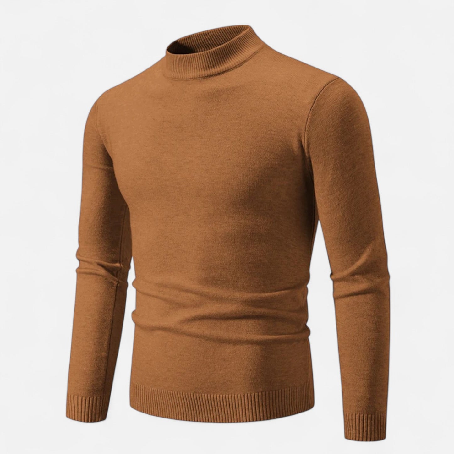 Velclairemode | Pull Homme à Col Semi-Montant – Maille Oversize, Col Élastiqué, Chaleur et Confort Décontracté