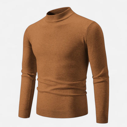 Velclairemode | Pull Homme à Col Semi-Montant – Maille Oversize, Col Élastiqué, Chaleur et Confort Décontracté