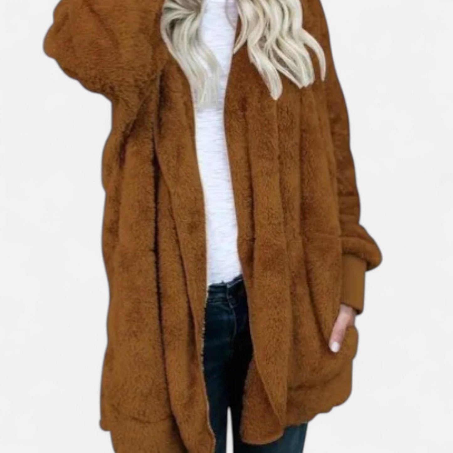 Velclairemode | Veste Cardigan Femme Double Polaire – Douceur Enveloppante & Élégance Cocooning