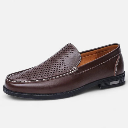 Velclairemode | Chaussures Homme en Cuir Véritable – Mocassins Formels à Enfiler, Élégance de Bureau