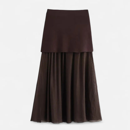 Velclairemode | Ensemble Femme Maille Fine – Débardeur Col V Sans Manches & Jupe Ajustée, Élégance Sculptée