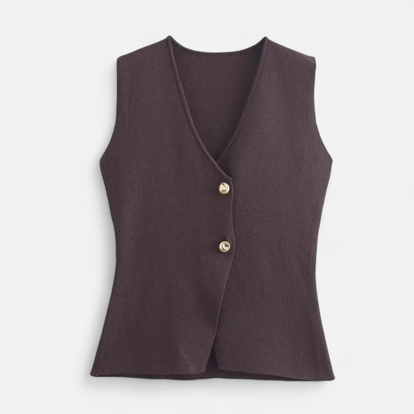 Velclairemode | Ensemble Femme Maille Fine – Débardeur Col V Sans Manches & Jupe Ajustée, Élégance Sculptée