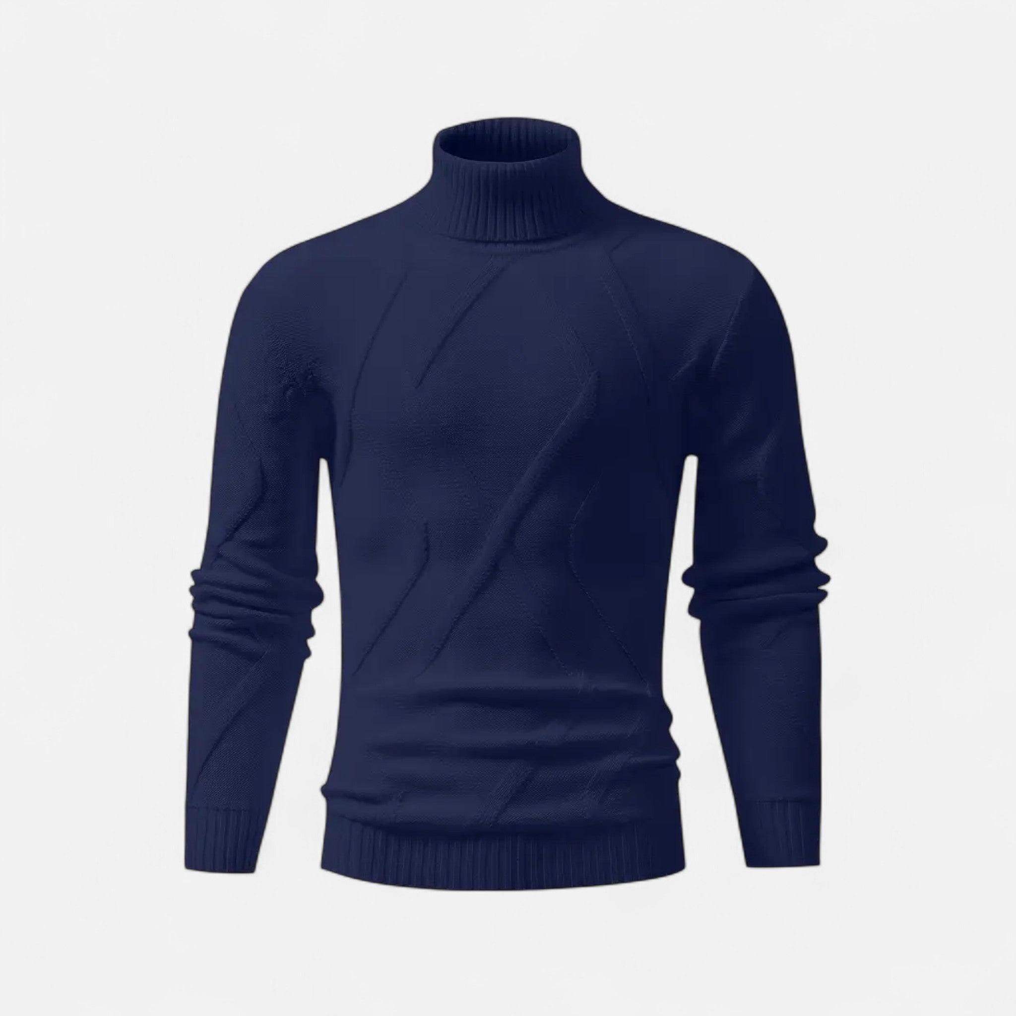 Velclairemode | Men's Ribbed Knit High Neck Sweater Winter