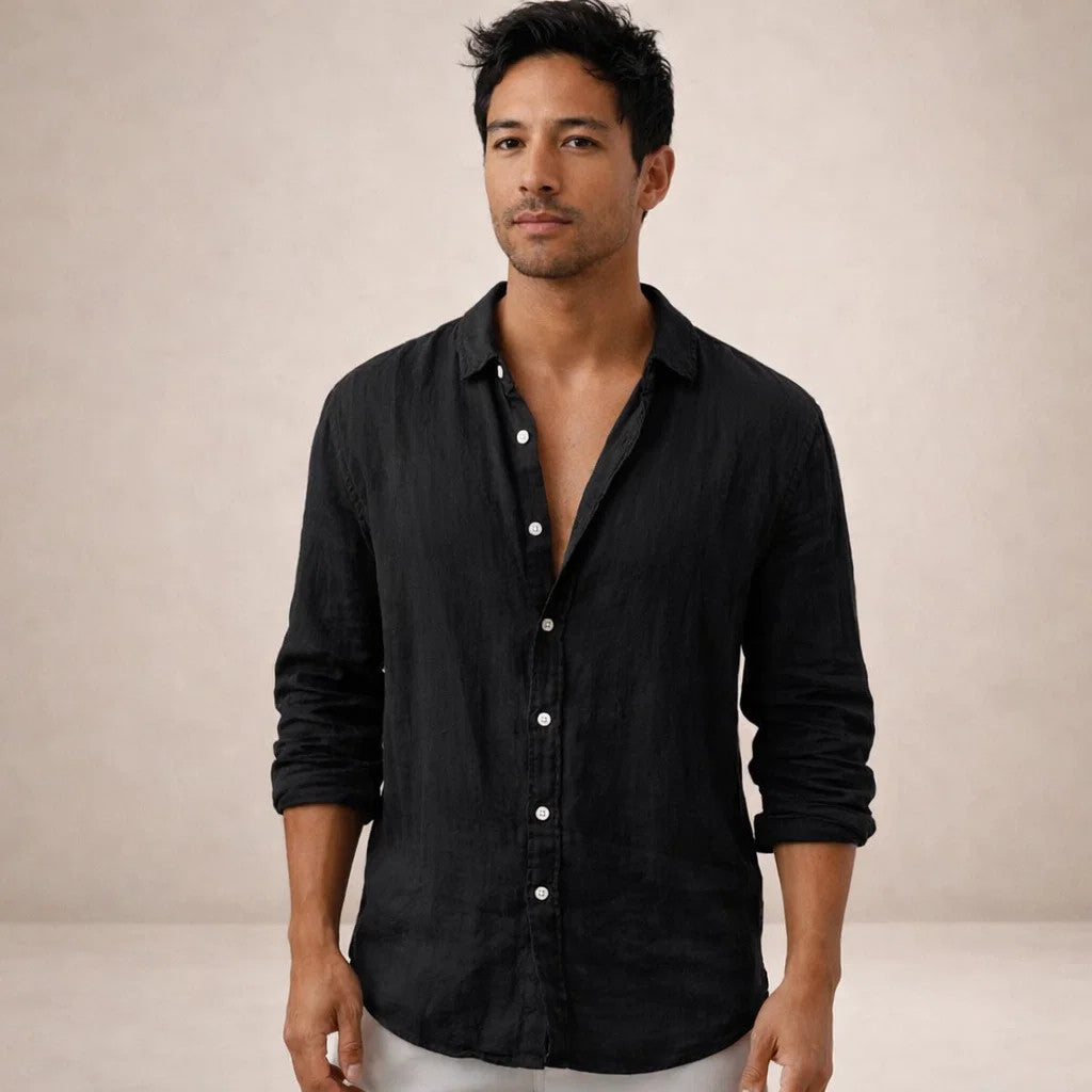 Chemise Homme En Lin Coupe Droite
