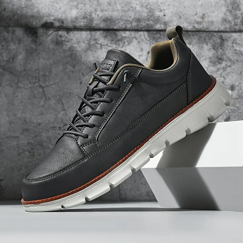 Sneakers uomo | pelle suola ammortizzante — uso quotidiano