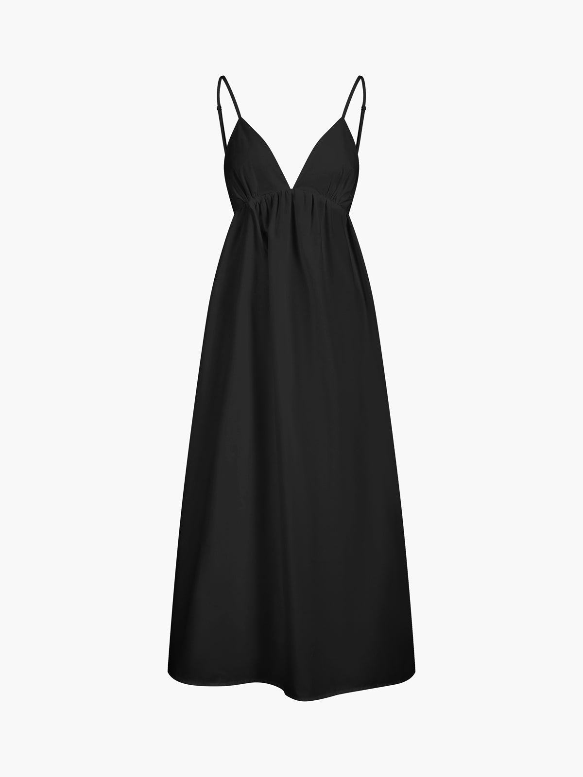 Robe Maxi en Coton à Dos Nu et Col en V sans Manches pour Femme