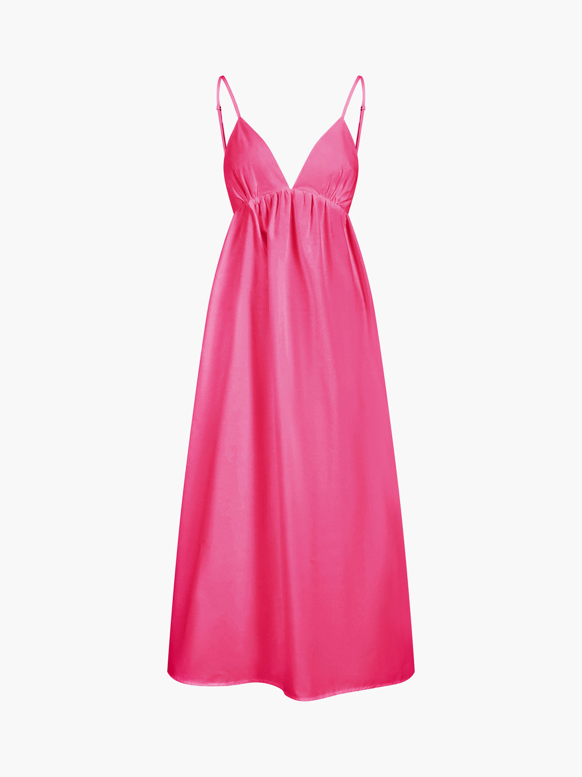 Robe Maxi en Coton à Dos Nu et Col en V sans Manches pour Femme