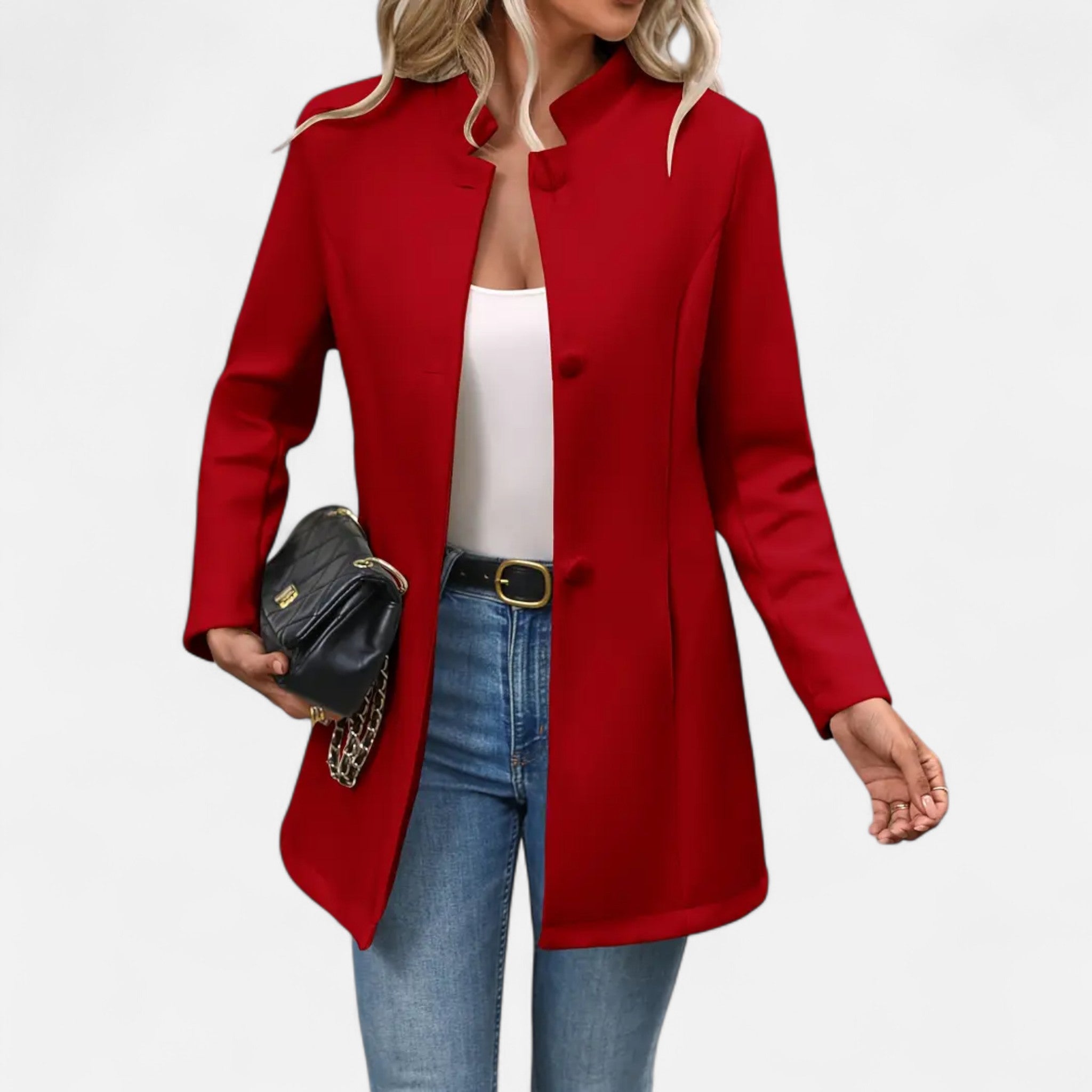 Velclairemode | Elegant Women's Buttoned Blazer for Fall-Spring