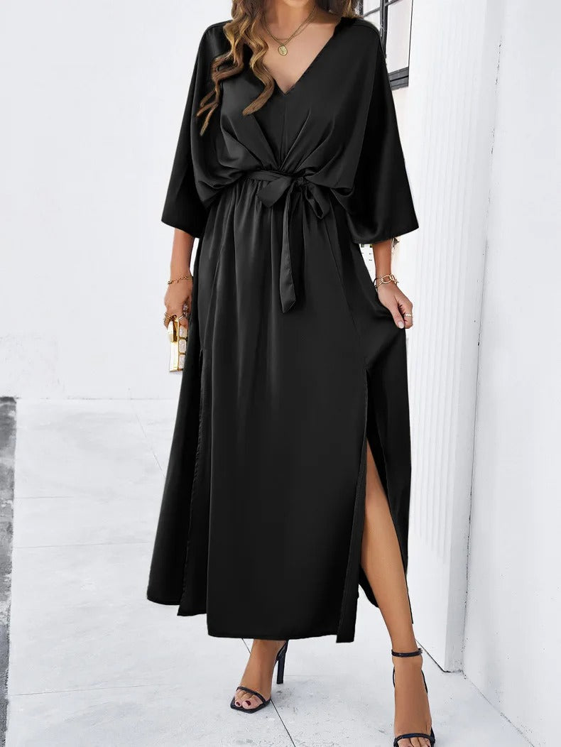 Robe Maxi Fluide À Col V