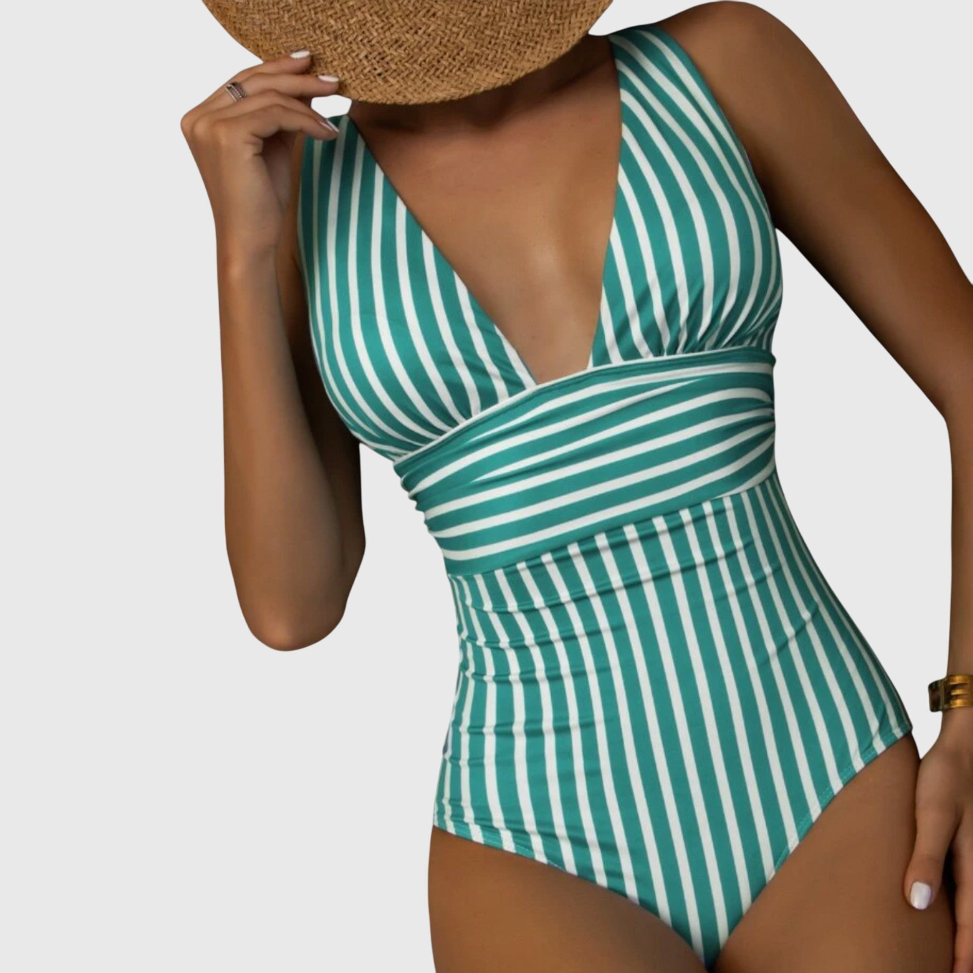 Maillot de bain une pièce rayé