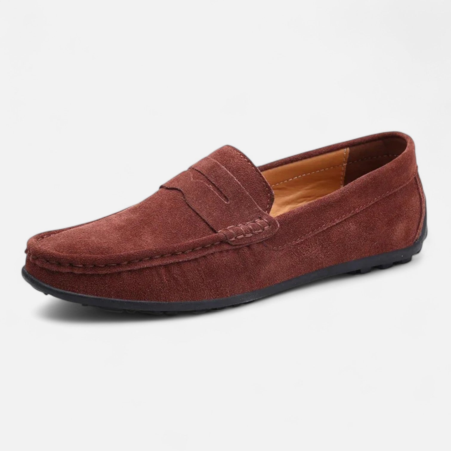 Velclairemode| Men's Luxury Suede Loafers - Handmade, Elegant Slip-On Style