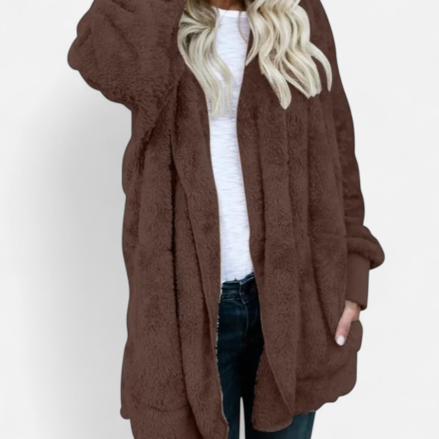 Velclairemode | Veste Cardigan Femme Double Polaire – Douceur Enveloppante & Élégance Cocooning
