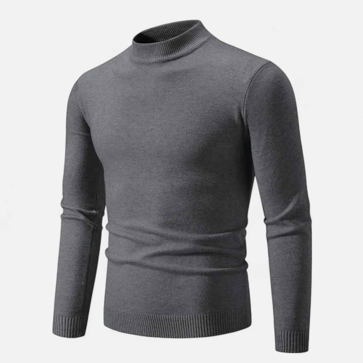 Velclairemode | Pull Homme à Col Semi-Montant – Maille Oversize, Col Élastiqué, Chaleur et Confort Décontracté