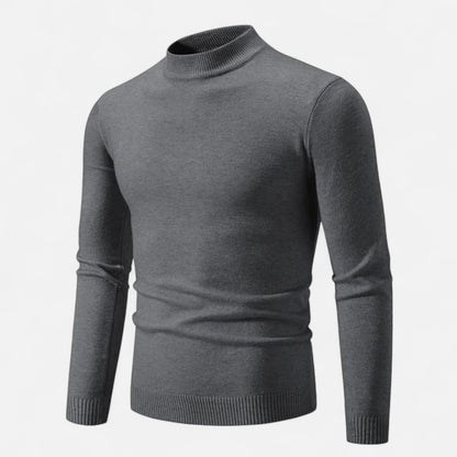 Velclairemode | Pull Homme à Col Semi-Montant – Maille Oversize, Col Élastiqué, Chaleur et Confort Décontracté