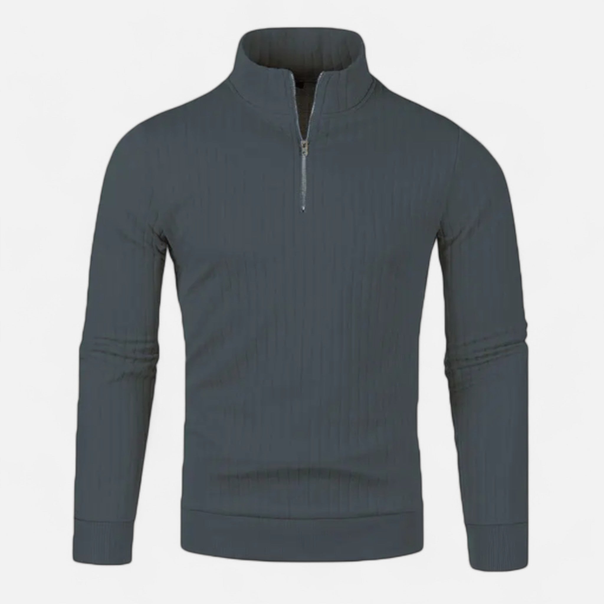 Velclairemode.com | Men's Half-Zip Sweater – Elegant Knit, Controlled Casual Style