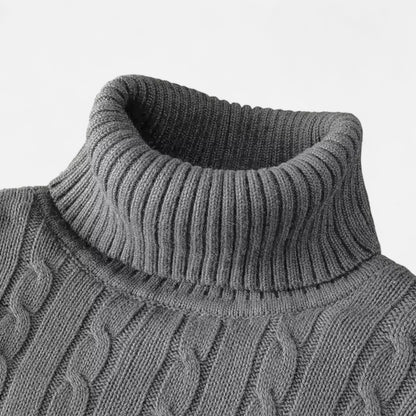 Velclairemode | Pull Col Roulé Homme Décontracté – Maille Laine Tricotée, Chaleur et Confort Assurés