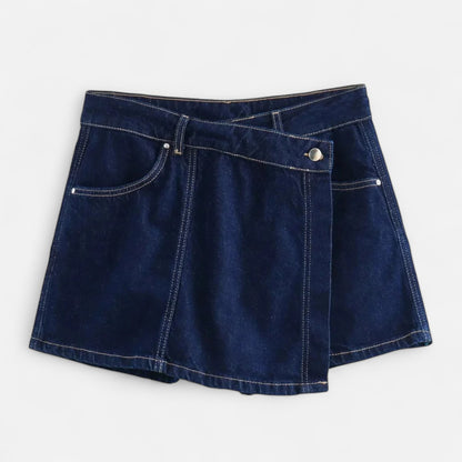 Velclairemode | Ensemble Femme Chemise & Short en Denim Bleu – Allure Décontractée, Esprit Structuré