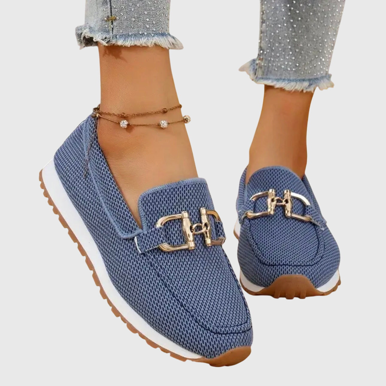Mocassins femininos ortopédicos para o dia a dia e escritório, com sola acolchoada e respiráveis, confortáveis
