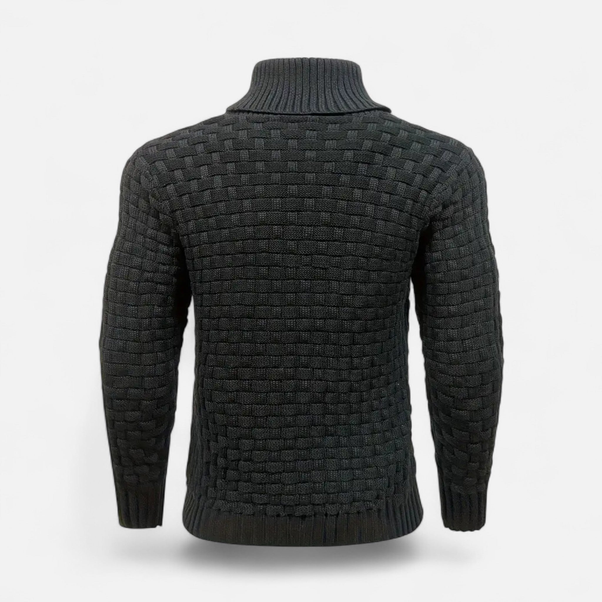 Velclairemode | Men's Chic Waffle Knit Sweater for Winter