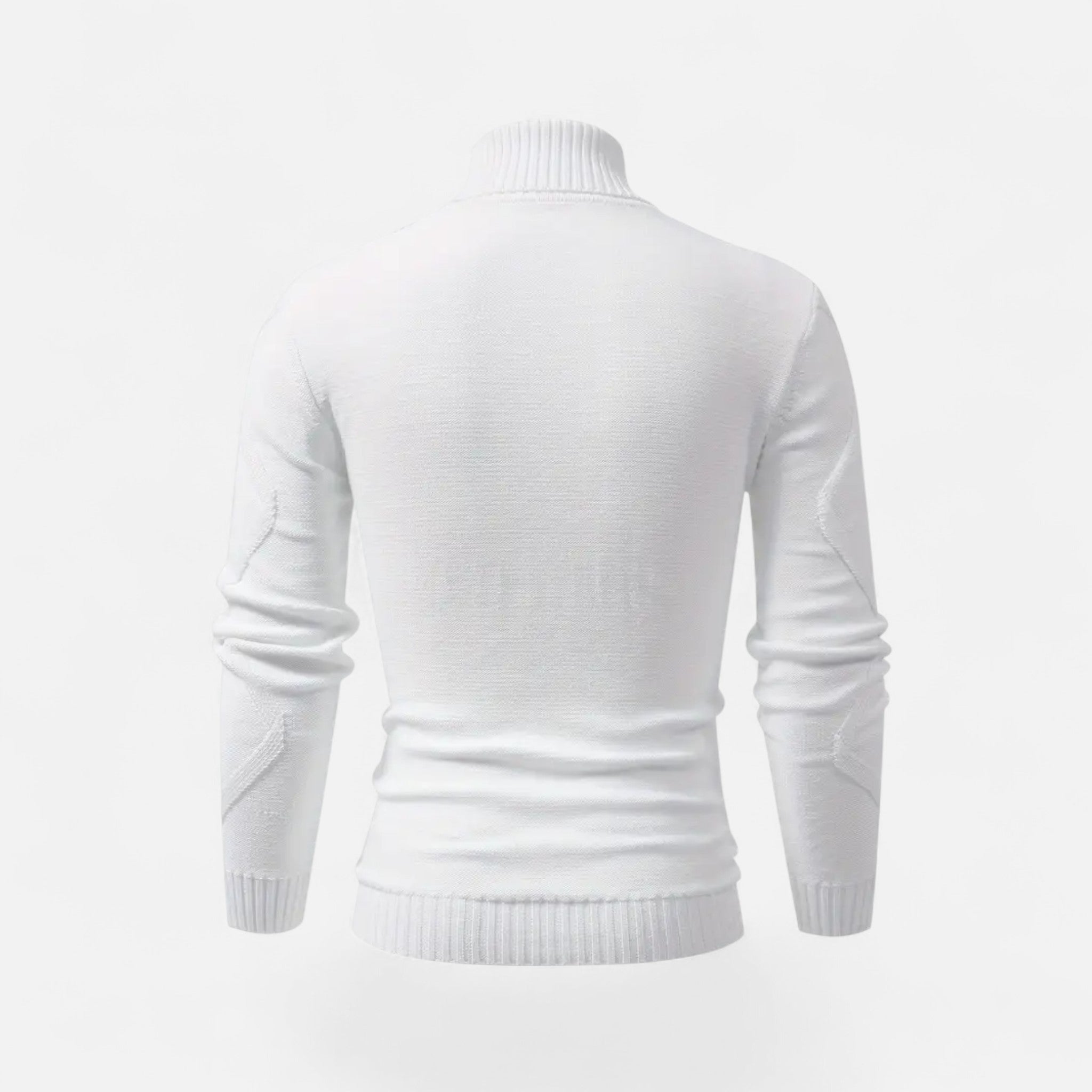 Velclairemode | Men's Ribbed Knit High Neck Sweater Winter