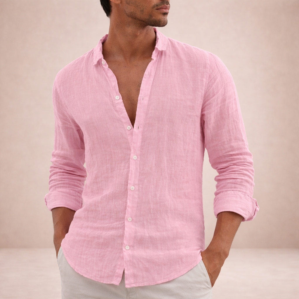 Chemise Homme En Lin Coupe Droite