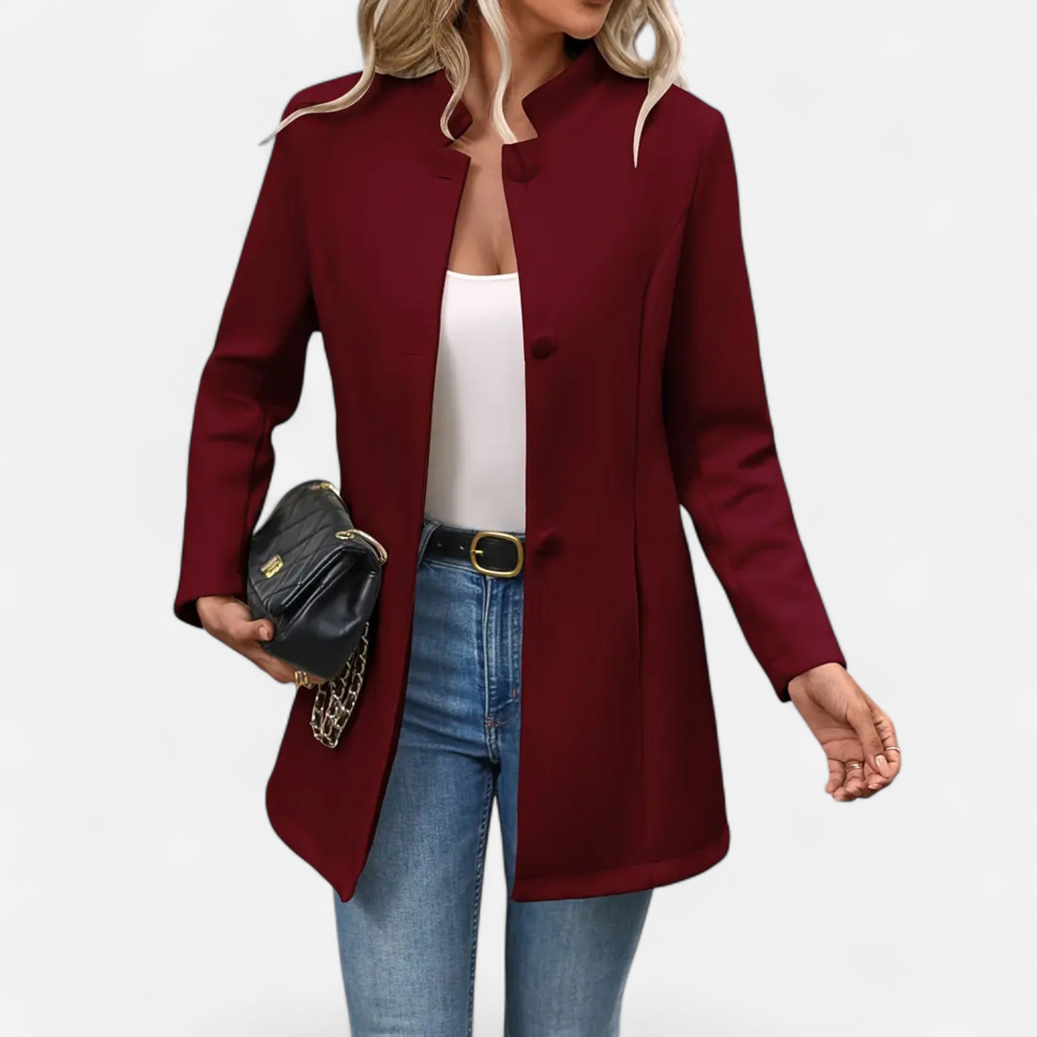 Velclairemode | Elegant Women's Buttoned Blazer for Fall-Spring
