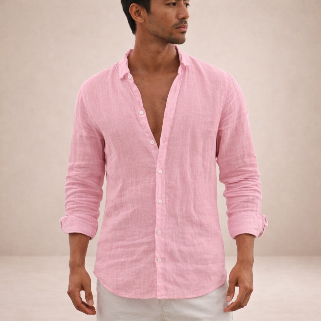 Chemise Homme En Lin Coupe Droite