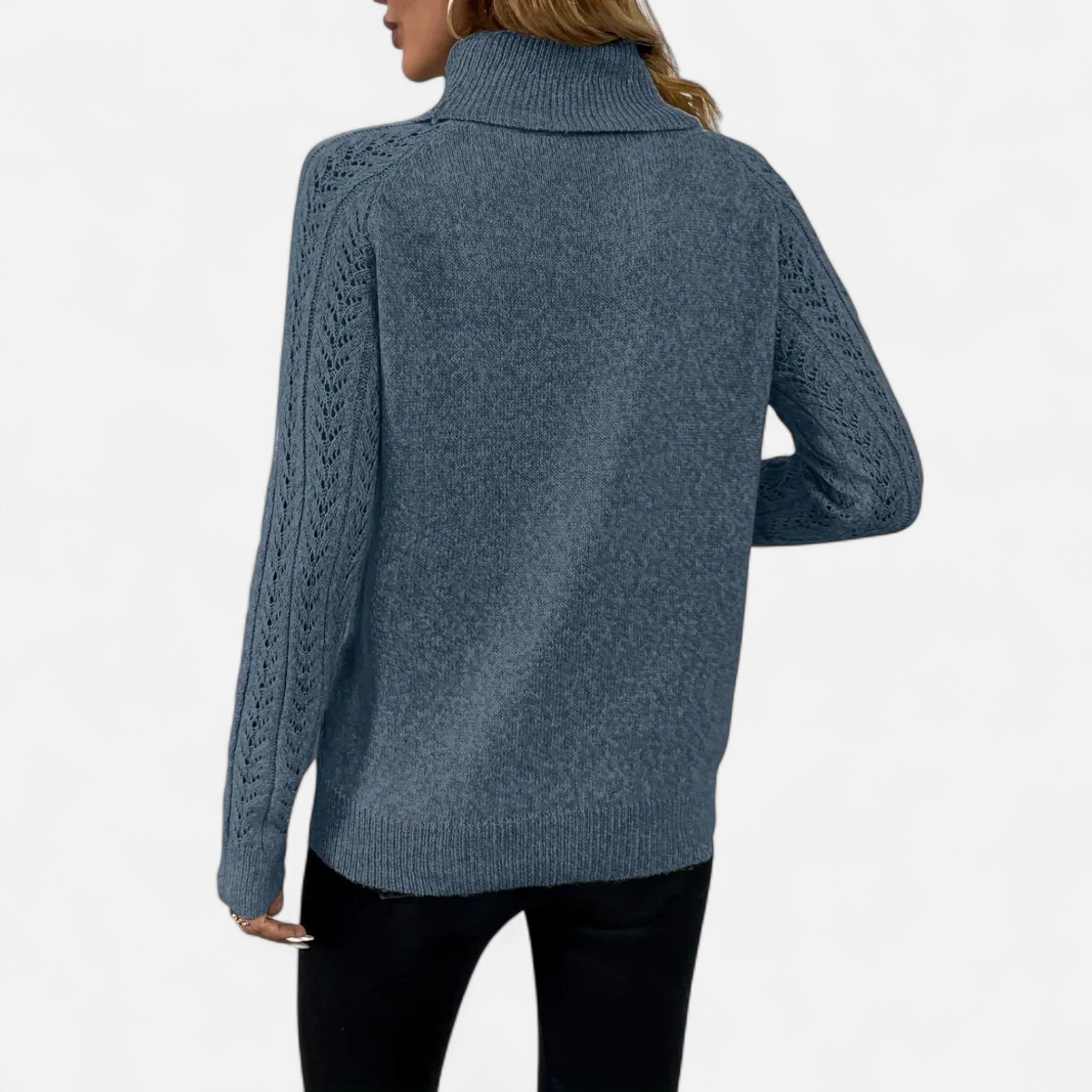 Velclairemode.com | Women's high-neck, long-sleeved sweater