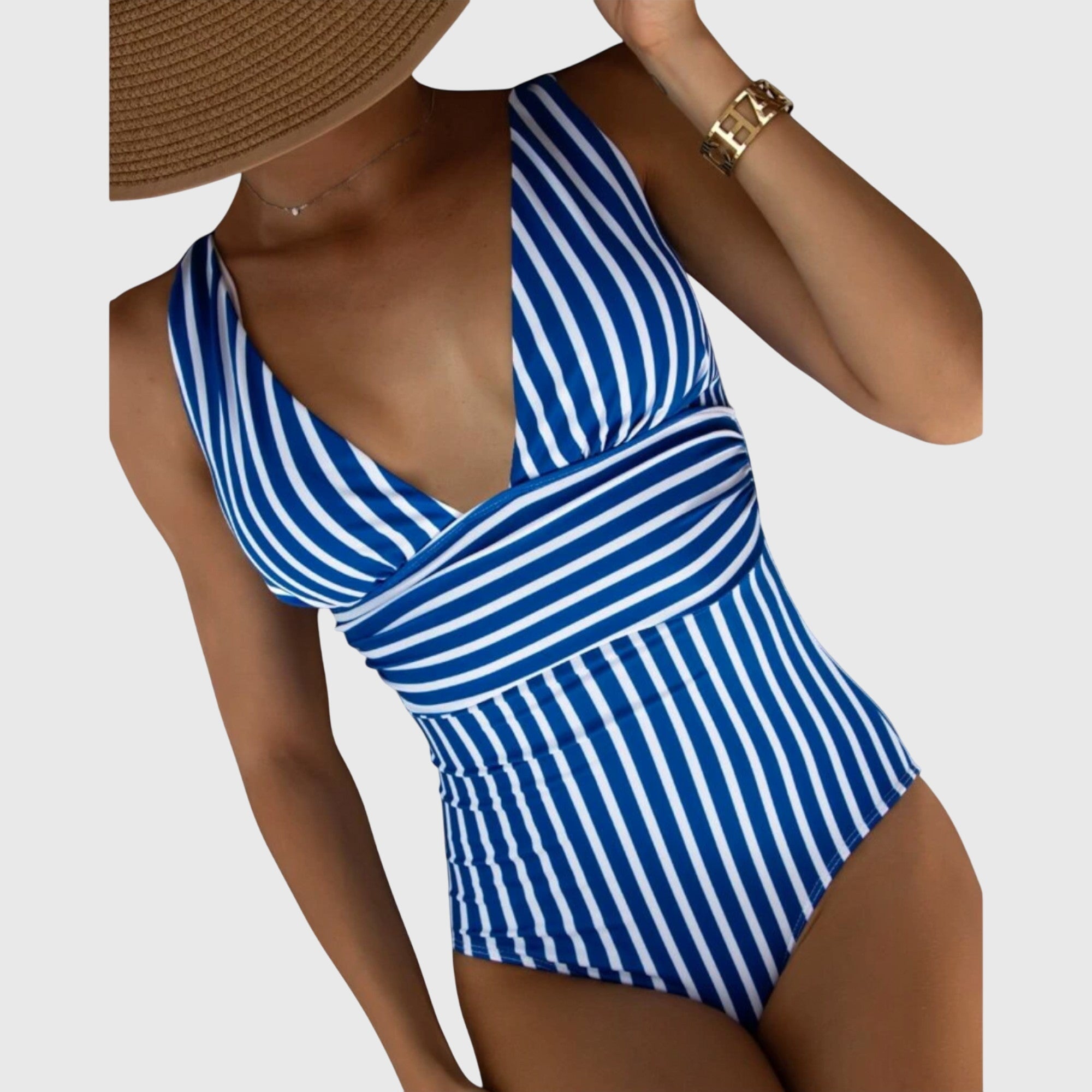 Maillot de bain une pièce rayé