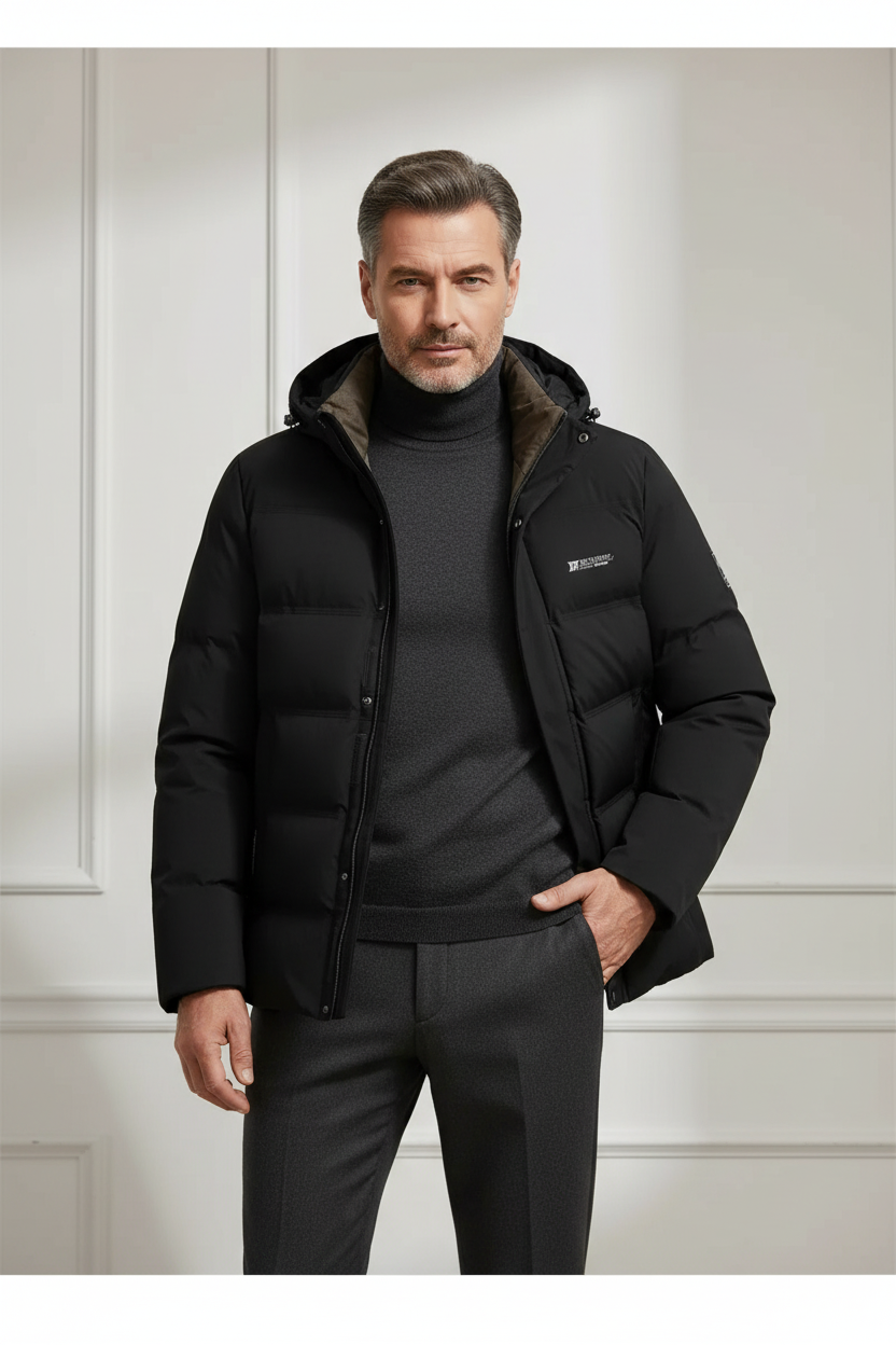 Men's Insulated Parka Everyday Outdoor Removable Hood Secure Pockets