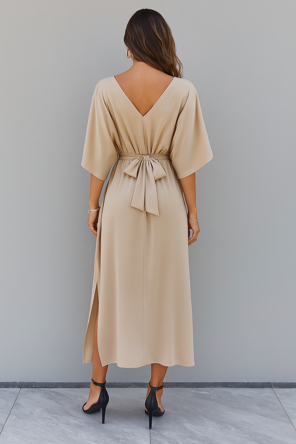 Robe Maxi Fluide À Col V