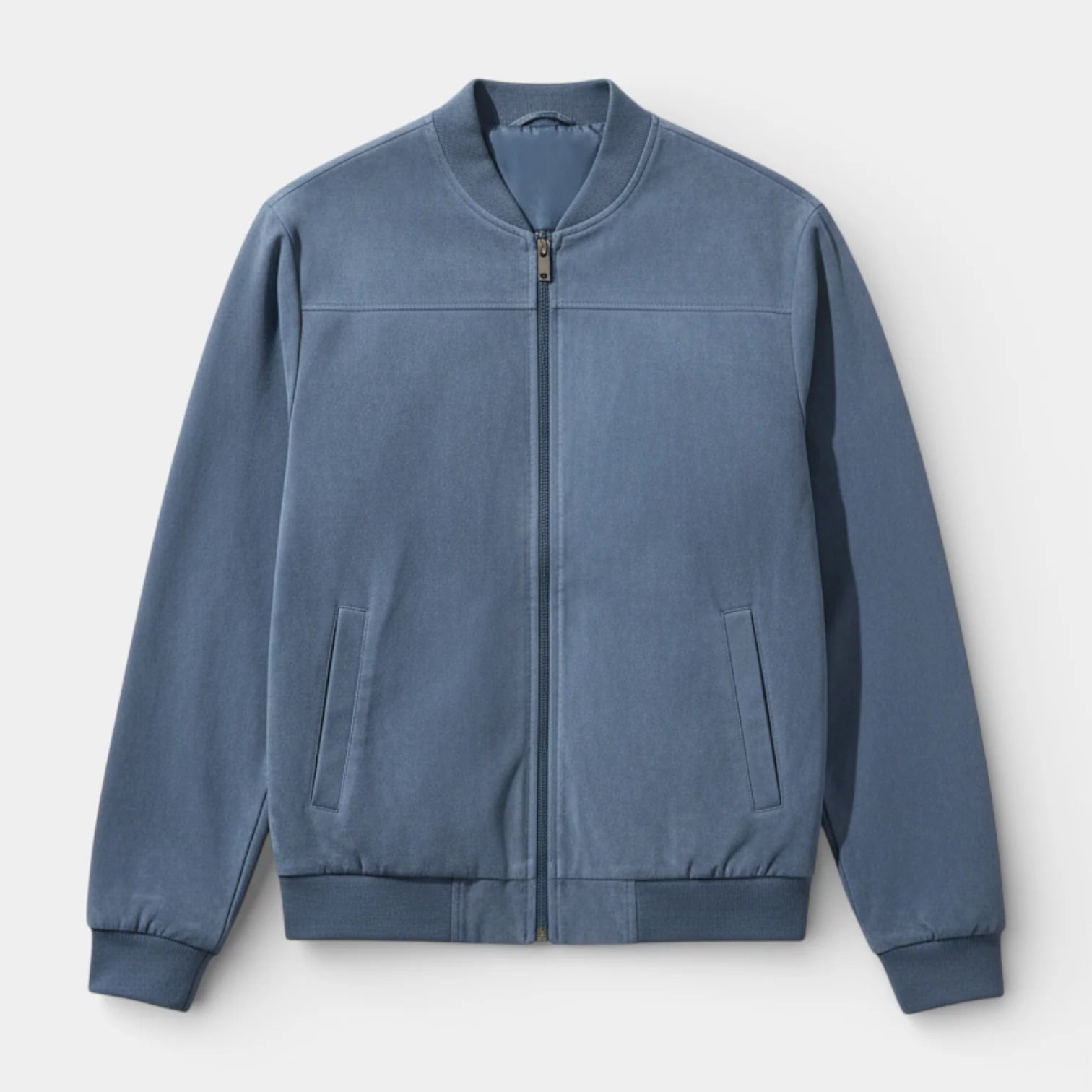 Veste bomber légère pour homme avec col montant et fermeture zippée intégrale