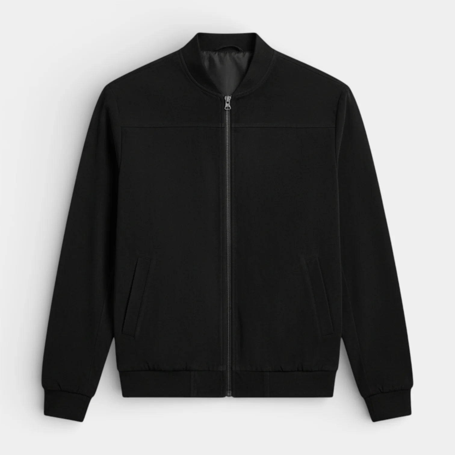 Veste bomber légère pour homme avec col montant et fermeture zippée intégrale