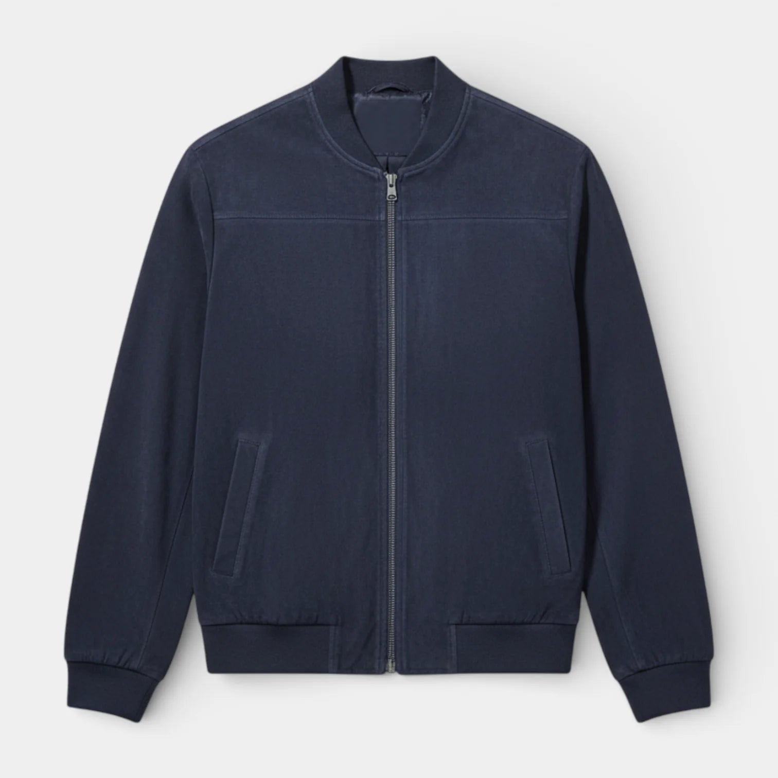Veste bomber légère pour homme avec col montant et fermeture zippée intégrale