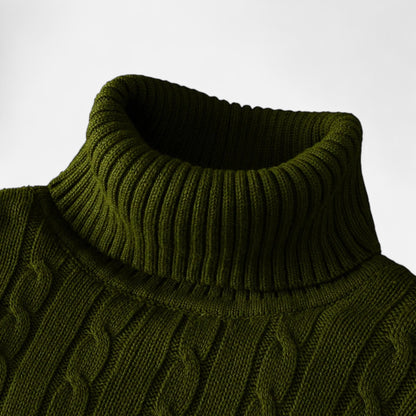 Velclairemode | Pull Col Roulé Homme Décontracté – Maille Laine Tricotée, Chaleur et Confort Assurés