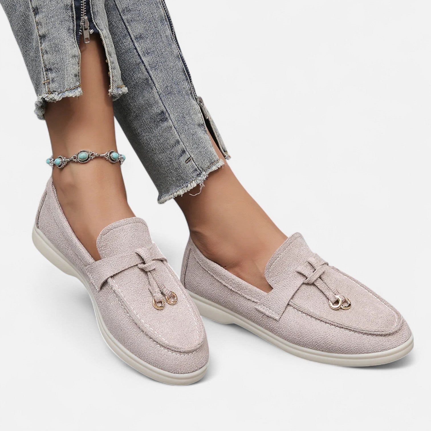 Velclairemode| Women's Retro Soft Leather Loafers - Slip-on Style, Thick Comfort Sole