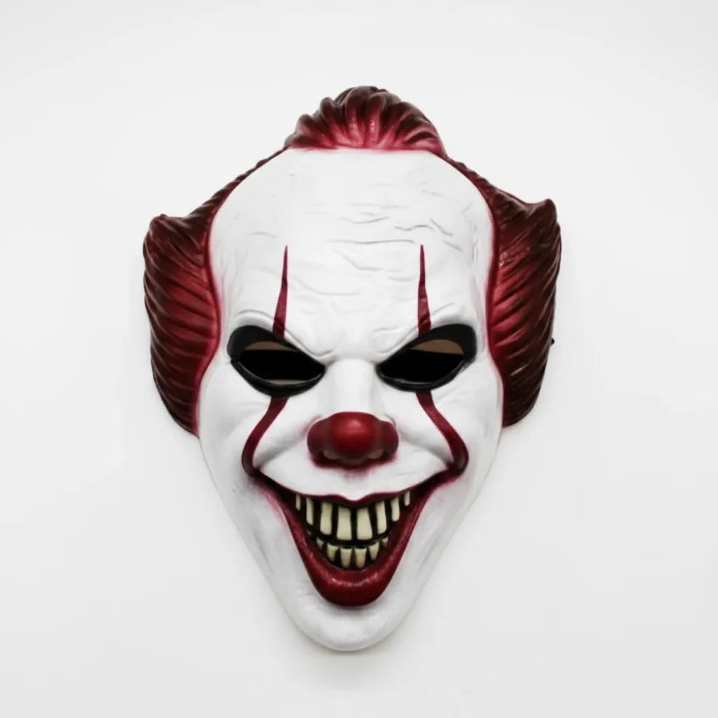Směs zábavné klaunské masky na Halloween, cosplay, maškarní večírek pro dospělé, noční