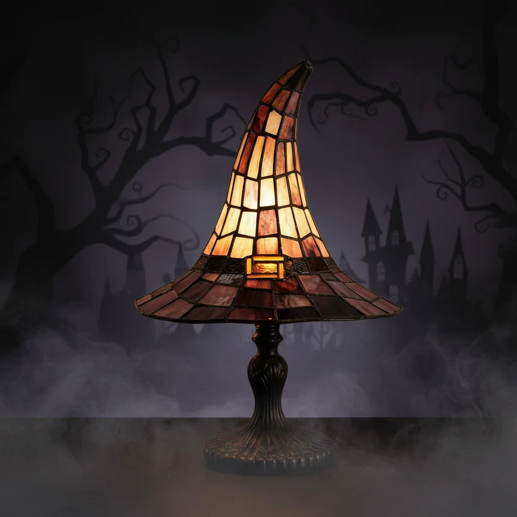 Halloween Witch Hat Lamp, USB Decorative Bedside Table Night Light