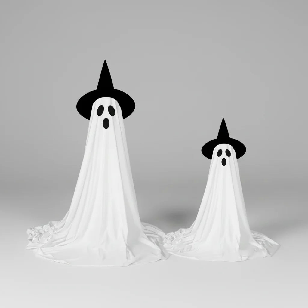 Telescopic LED Ghost Halloween Decoration with Remote Control for Indoor Use